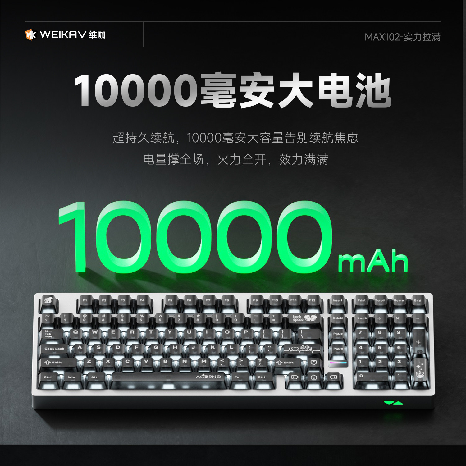 Weika Max102 Aluminum Case Wir - Gaming Keyboard He review and price