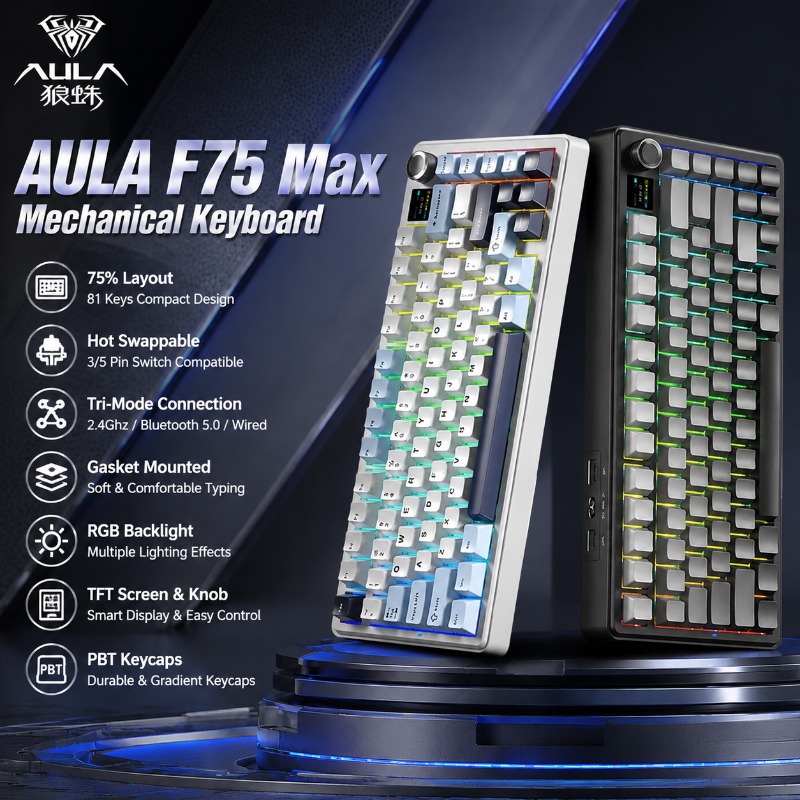 AULA F75 Max Mechanical Keyboa - Gaming Keyboard He review and price