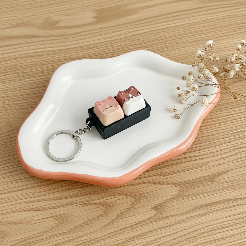 Cute Cartoon Cat Shaped Keycap - Gaming Keyboard Non Mechanical review and price
