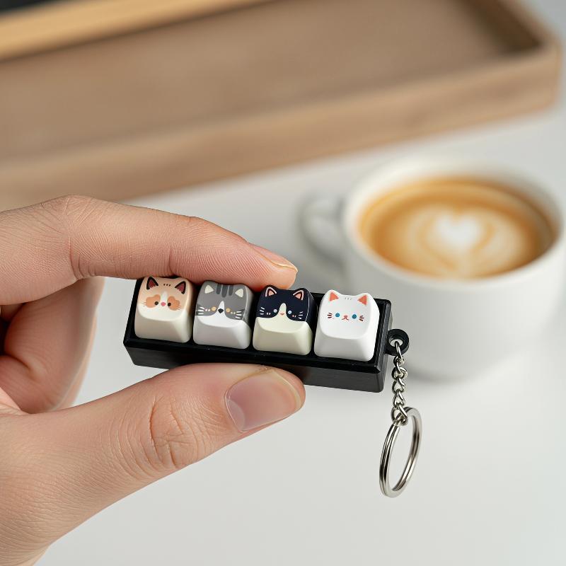 Cute Cartoon Cat Shaped Keycap - Gaming Keyboard Non Mechanical review and price