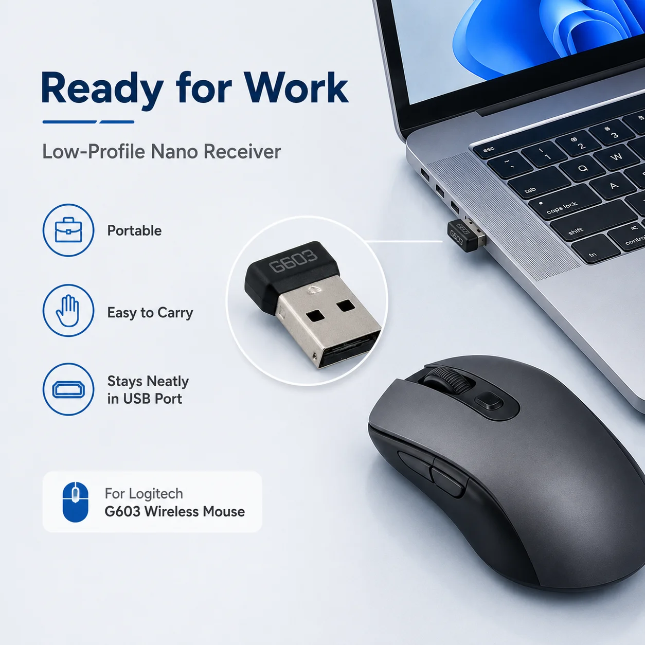 USB Receiver for Logitech G603 - Gaming Keyboard Mouse Wireless review and price