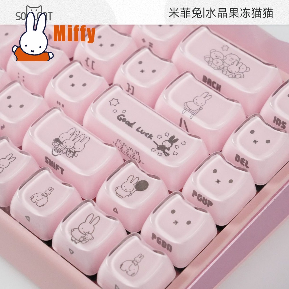 Kawaii Miffy Keycaps Cute Rabb - Gaming Keyboard He review and price